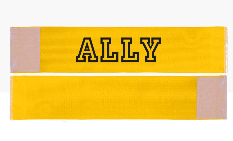 Gele aanvoerdersband ALLY