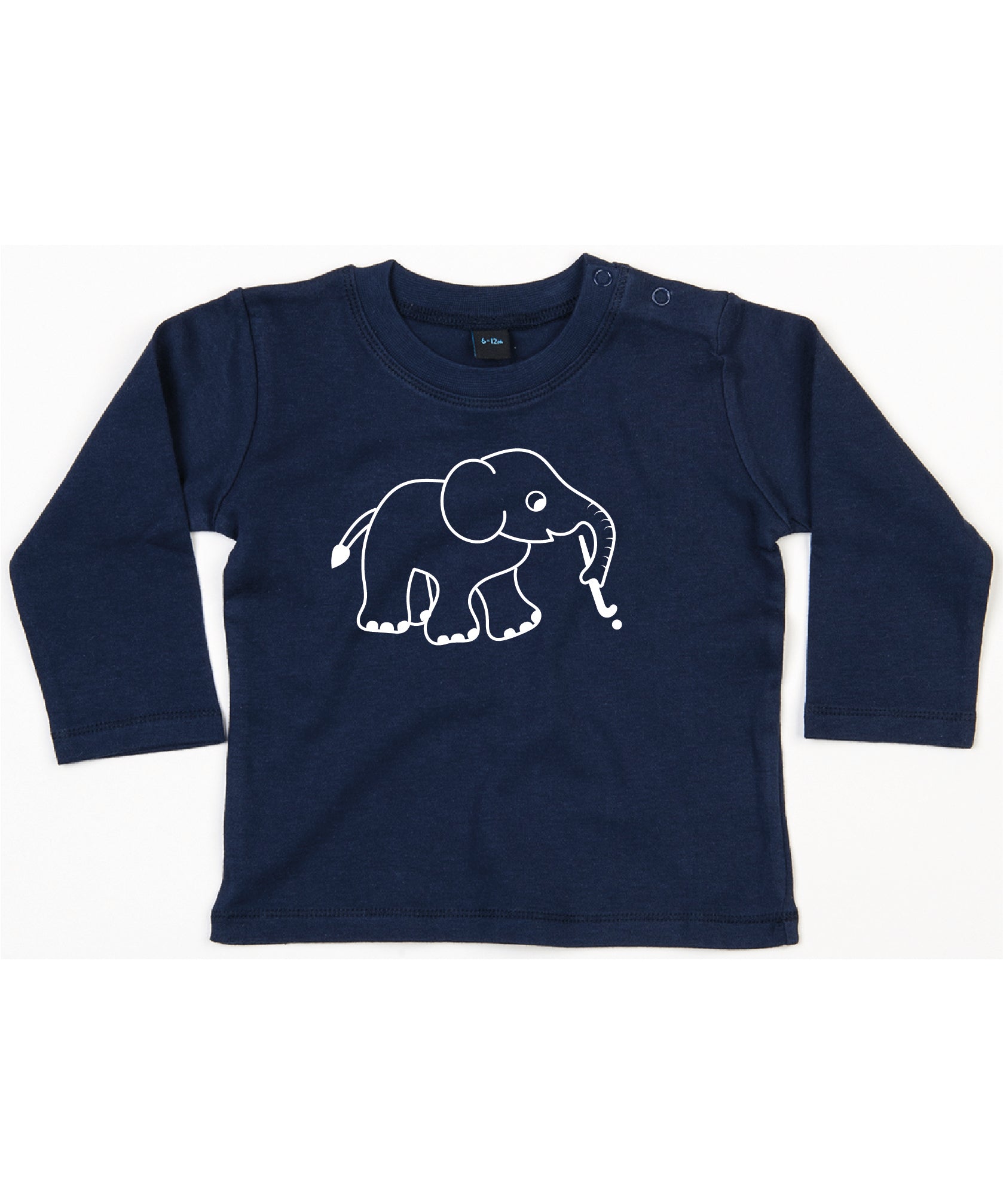 Baby Longsleeve Shirt Hockey Elephant