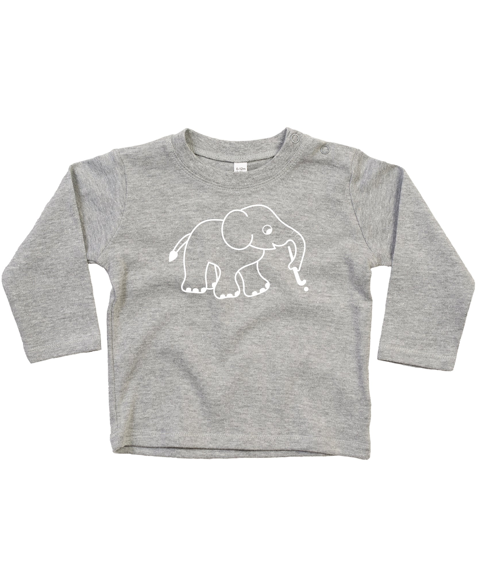 Baby Longsleeve Shirt Hockey Elephant