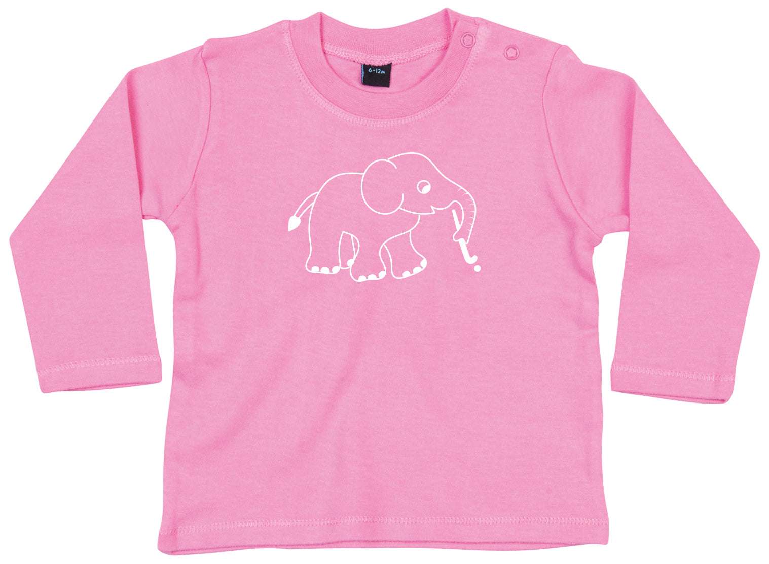 Baby Longsleeve Shirt Hockey Elephant