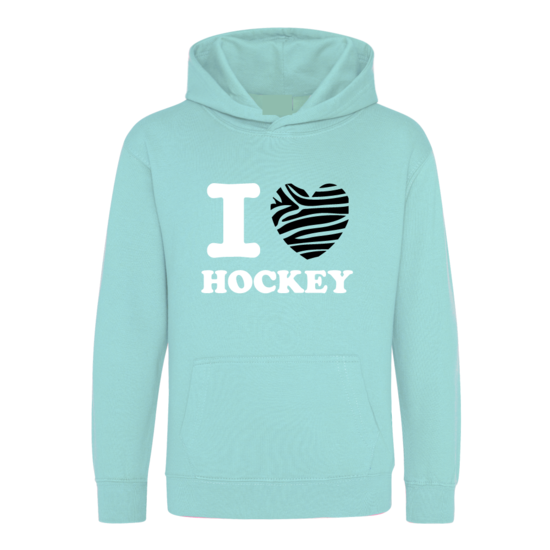 Hingly I love Hockey Zebra Hoodie