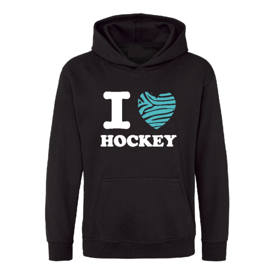Hingly I love hockey zebra Hoodie