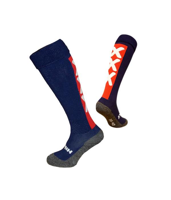 Hingly Socks - XXX Navy Red