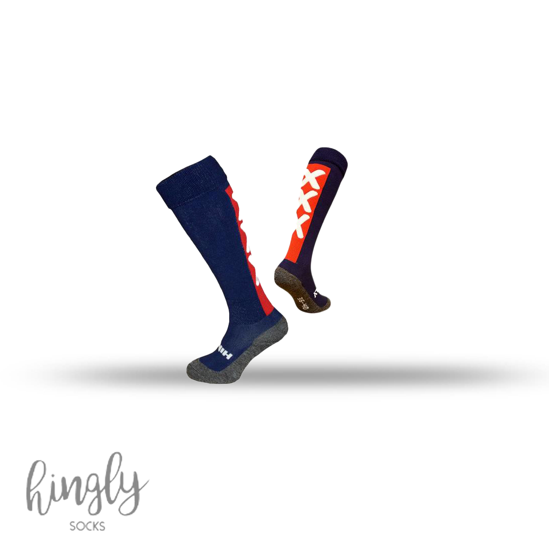 Hingly Socks - XXX Navy Red