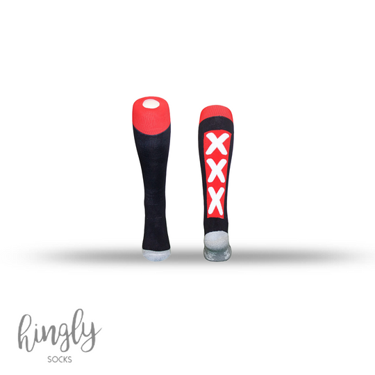 Hingly Sokken - XXX Zwart Rood