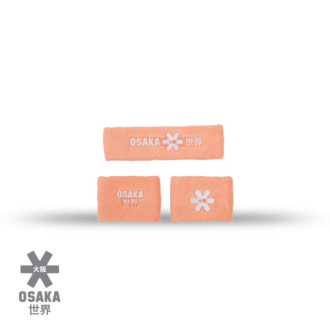 Osaka Sweatband Set - Coral